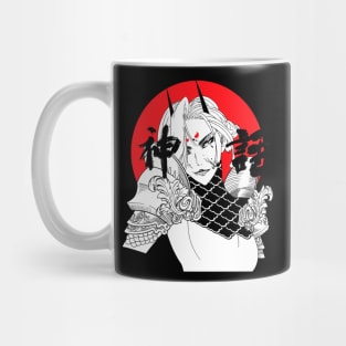 Vaporwave Samurai Girl Warrior Mug